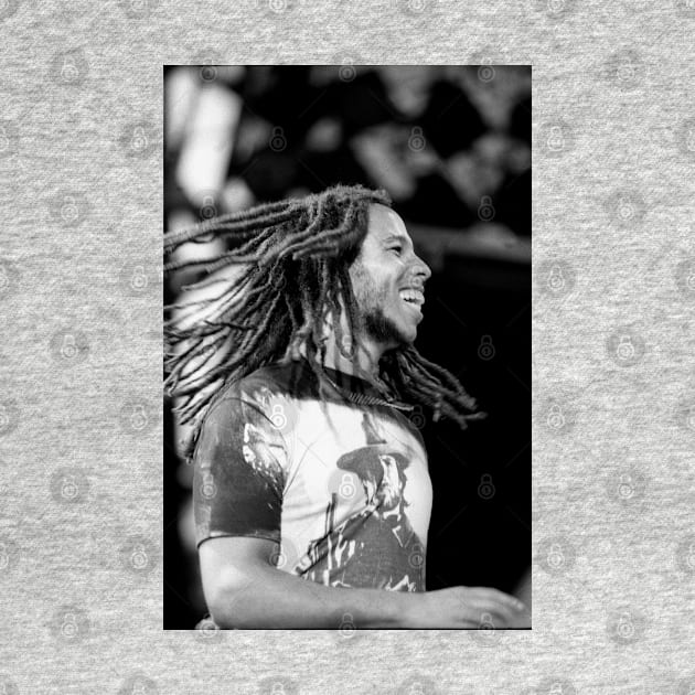 Ziggy Marley BW Photograph by Concert Photos